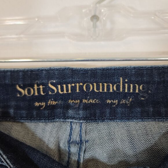 Soft Surroundings 2AN42 5 Pocket Pull‎ On Denim Jeggings Size Medium - Picture 5 of 8